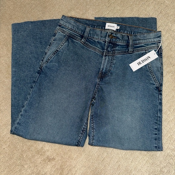 NWT Hudson Rosalie High Rise Wide Leg Blue Denim Jeans, size 30 - Picture 1 of 9